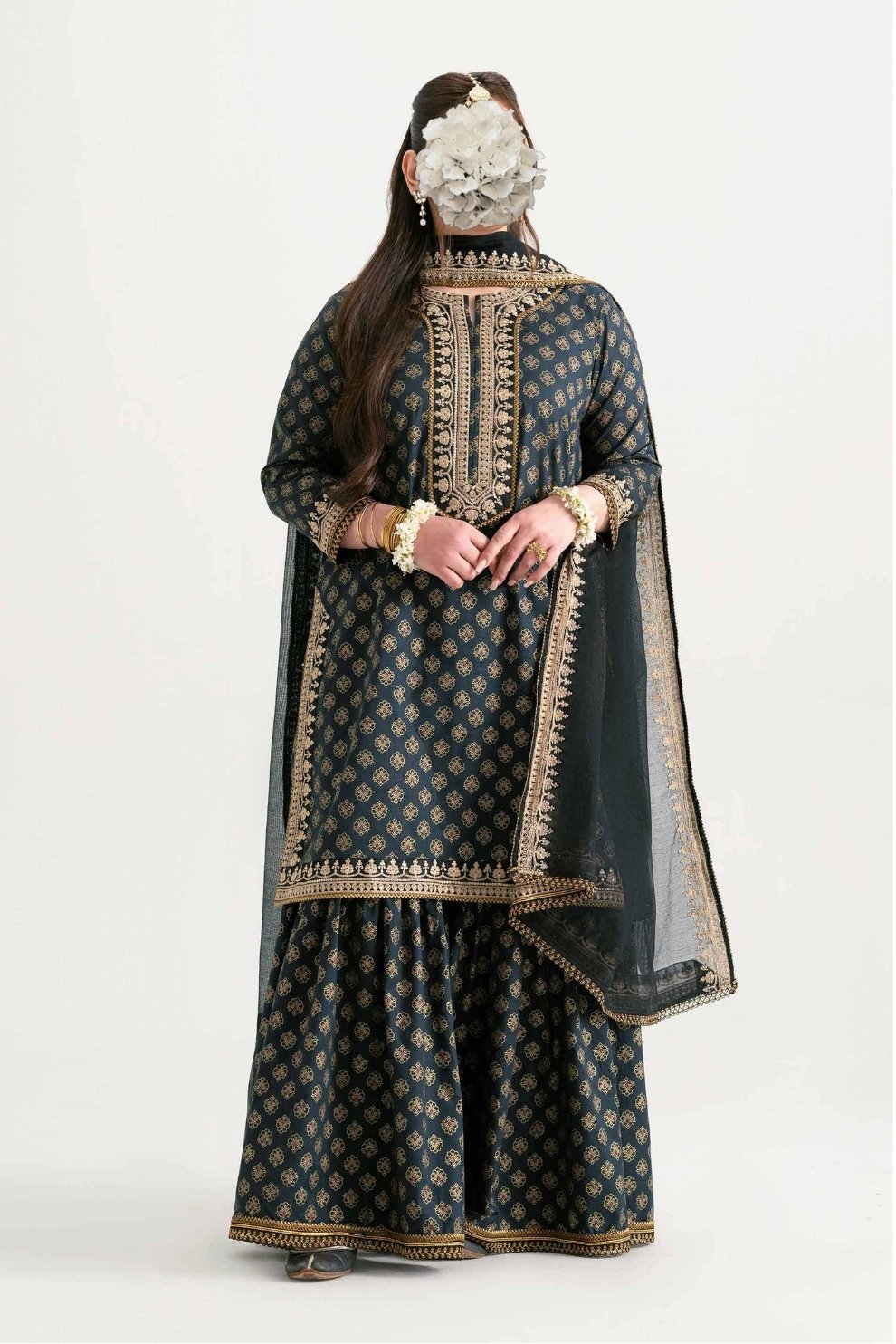 3 Piece - Embroidered Suit - PMD25-07 M