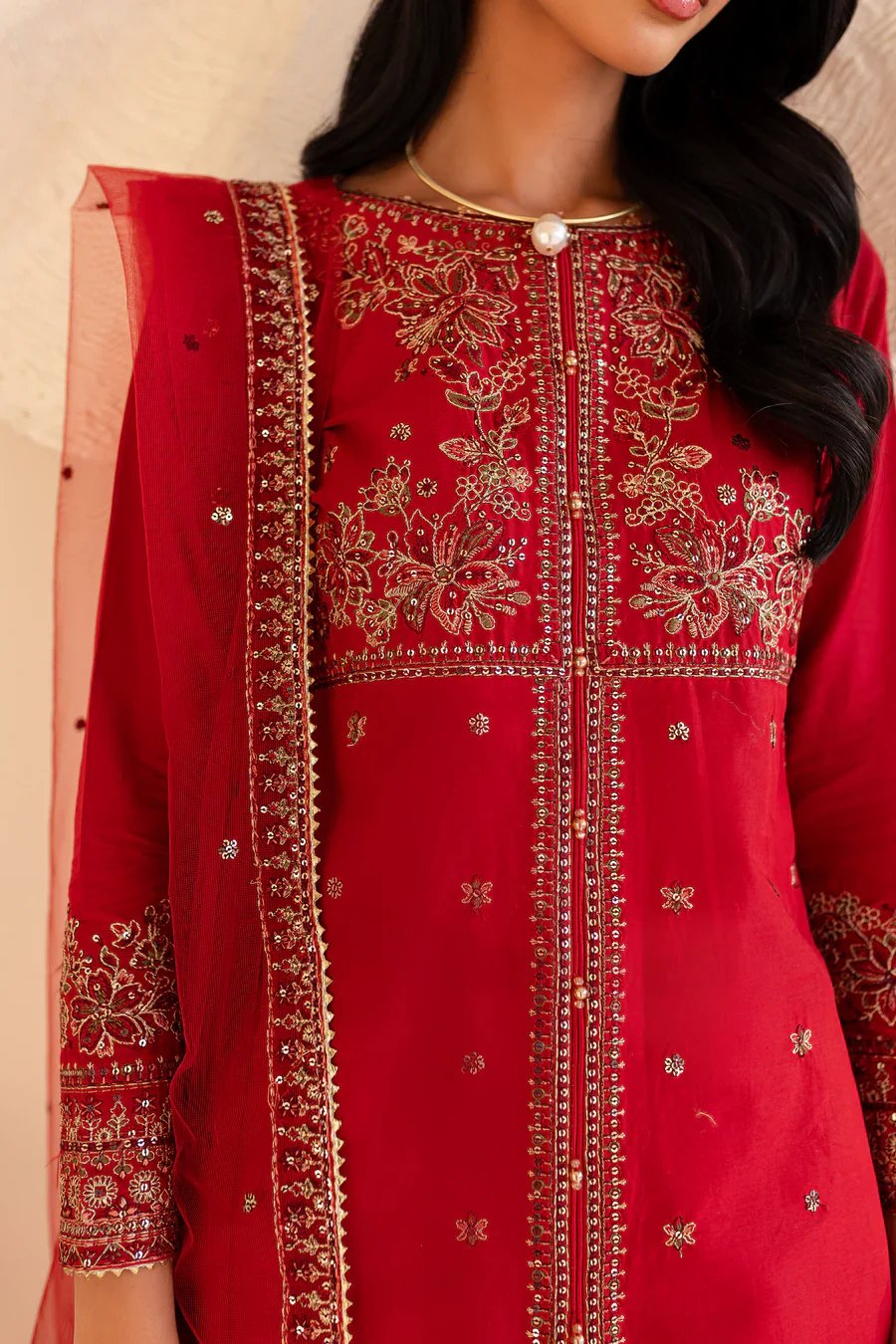 Shanaya - 3 PC Embroidered Dress view 7