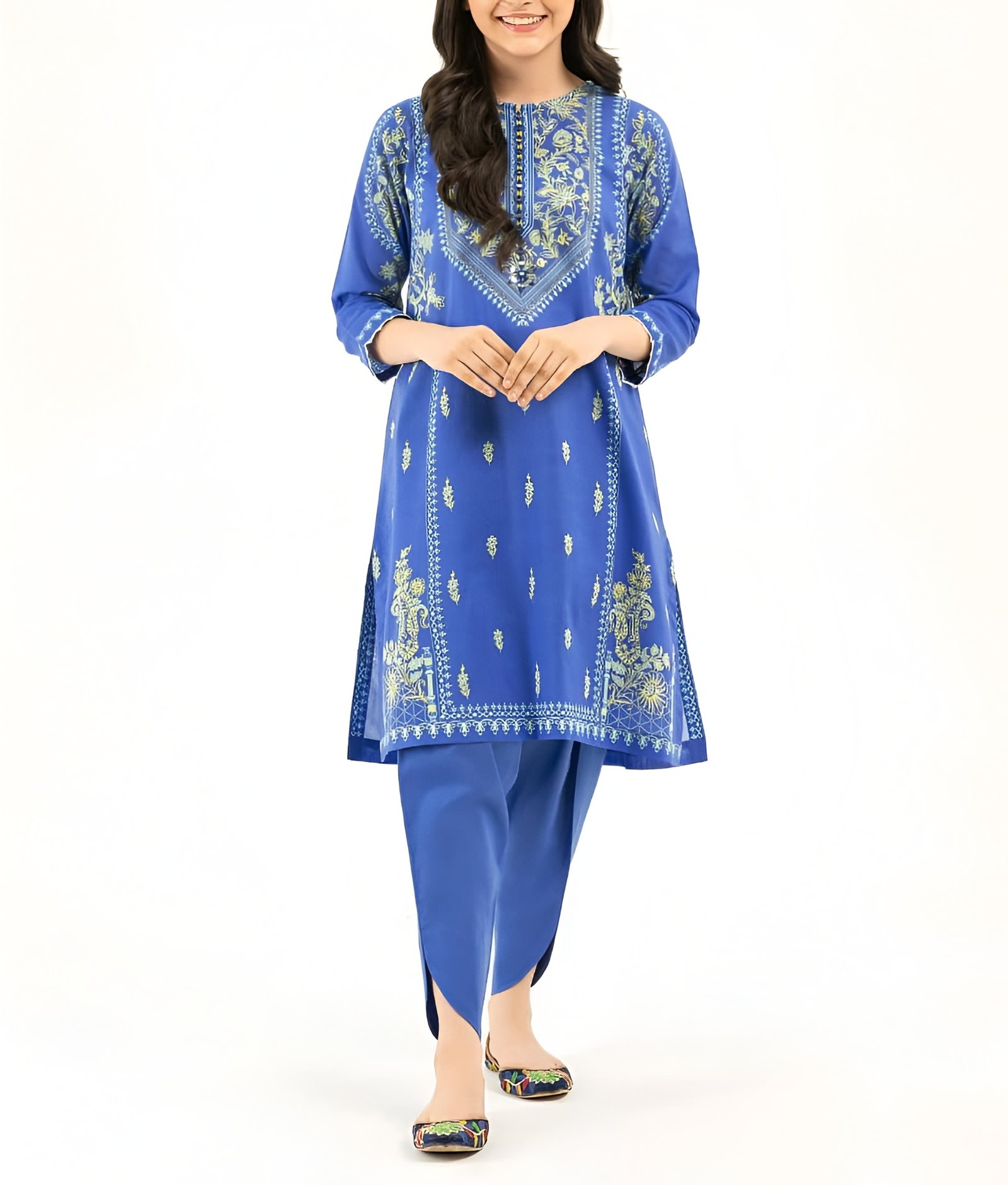 Blue Printed Kurta