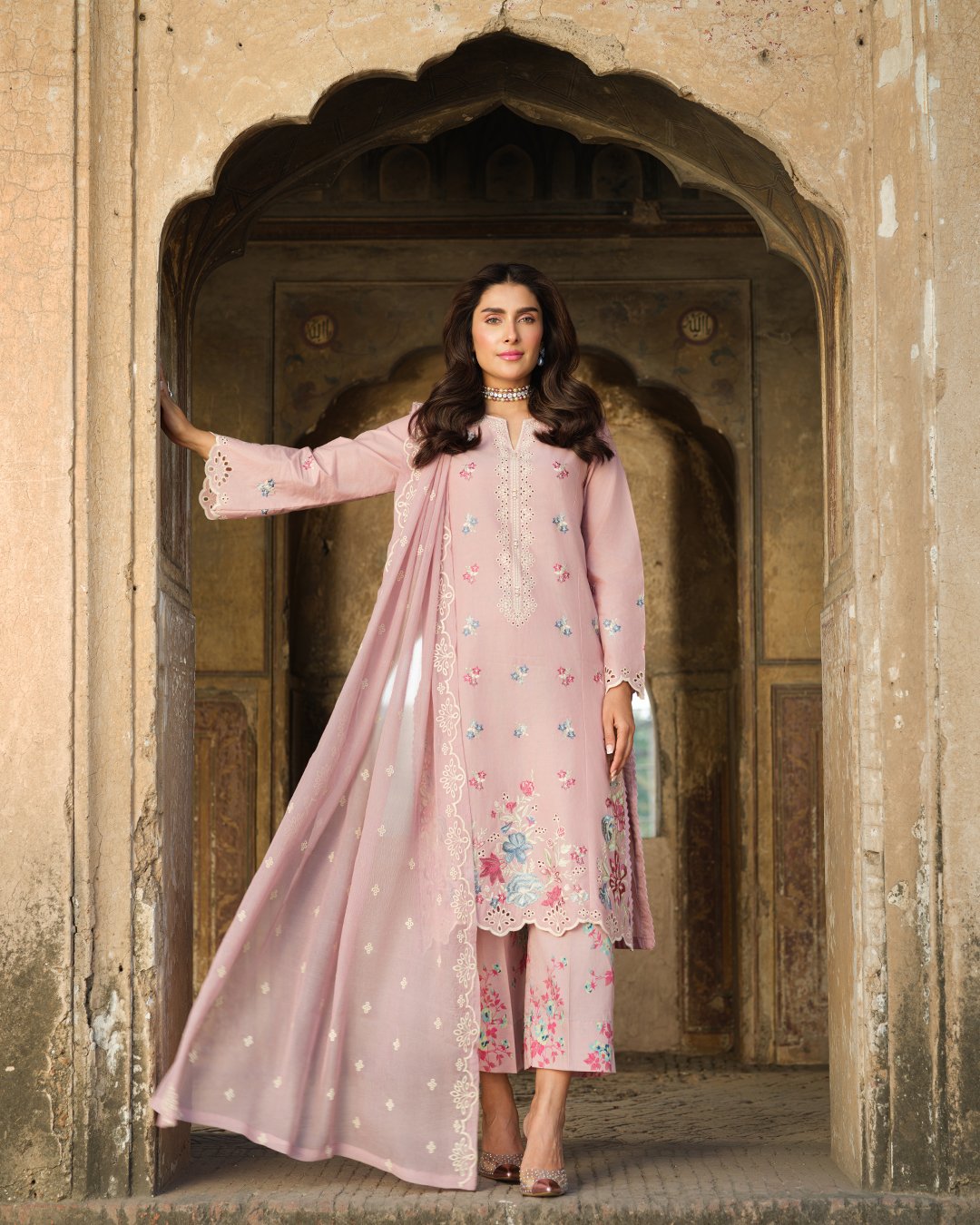 Piece Cambric Suit-Embroidered (Pret)