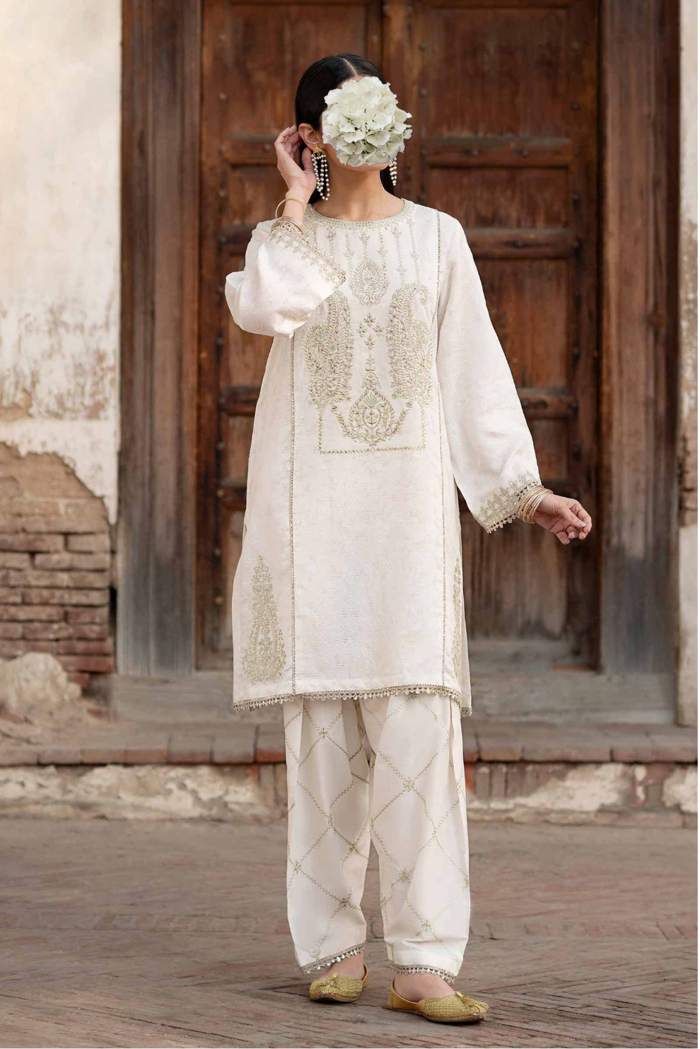2 Piece - Embroidered Suit - PFE25-10