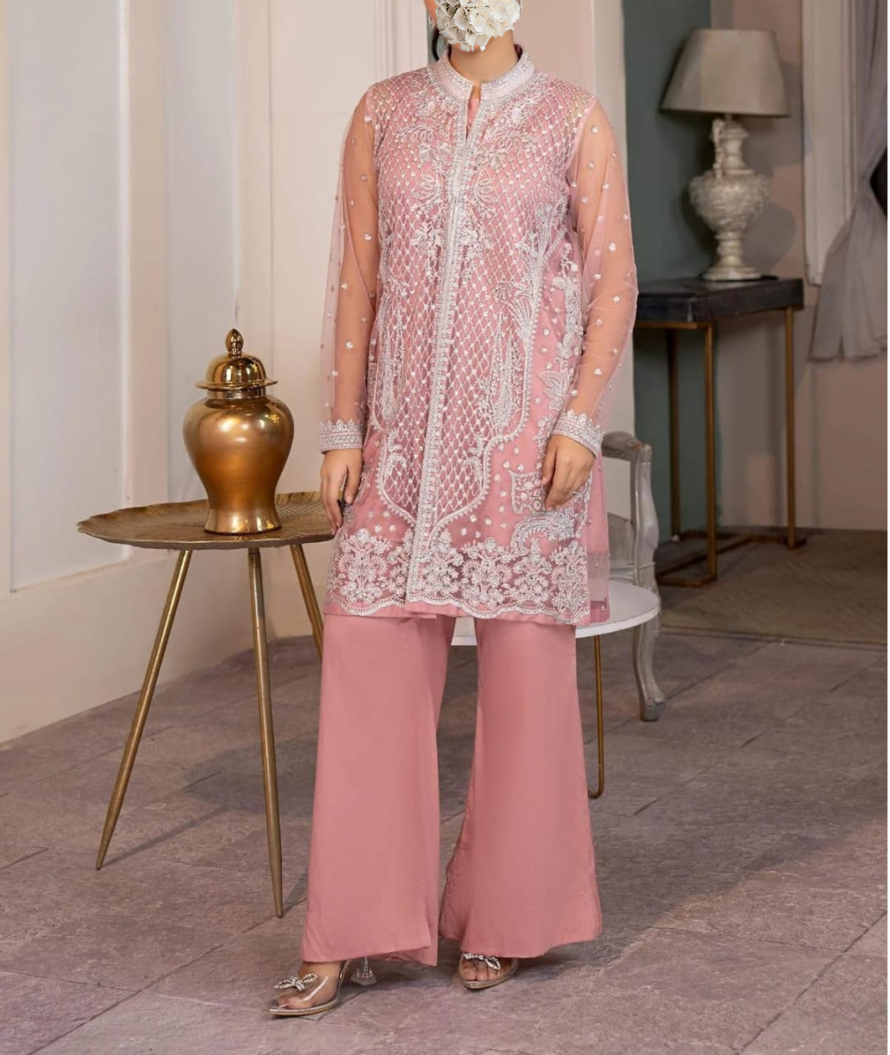 Cotton Net Embroidered