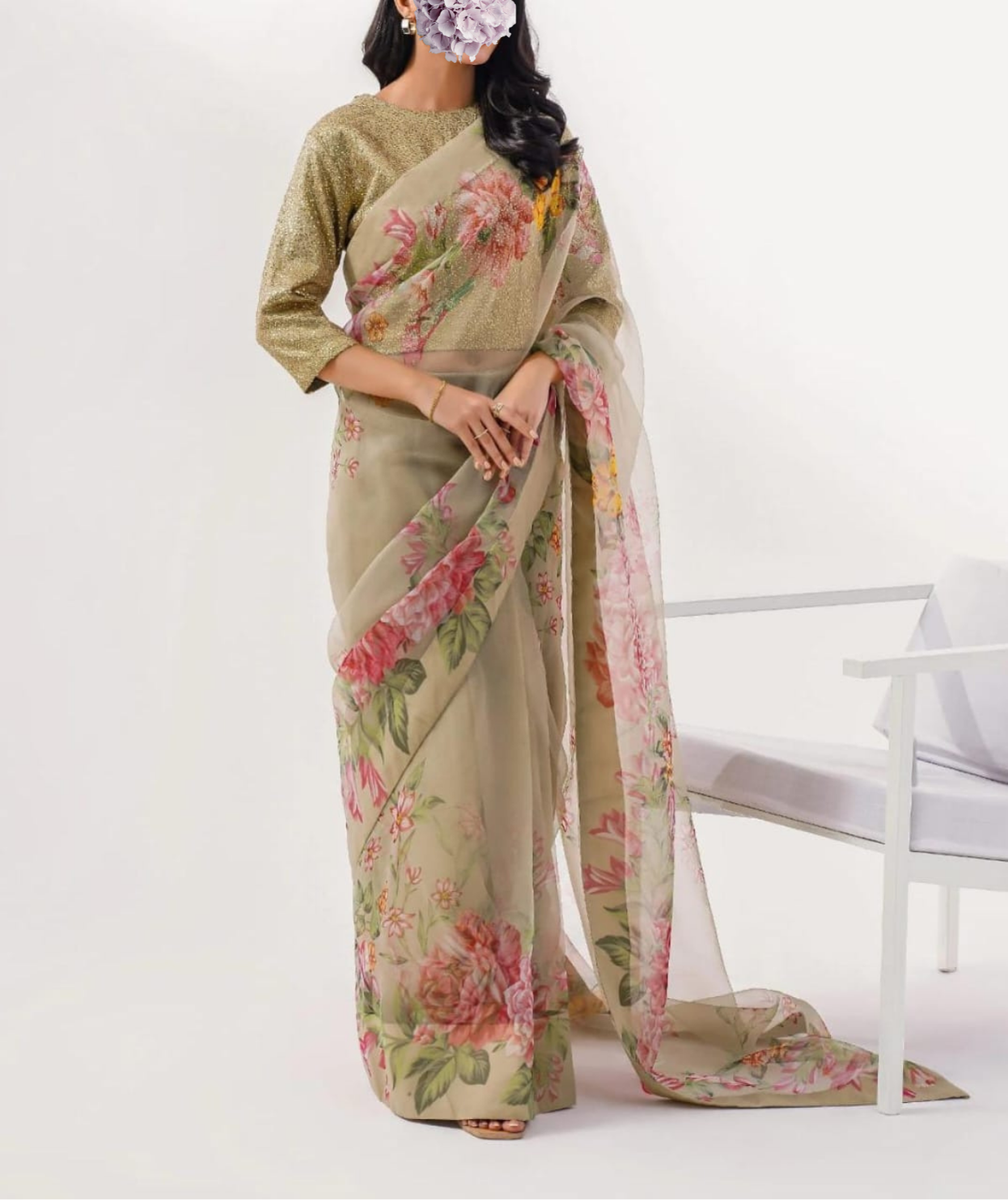 Saree Embroidered