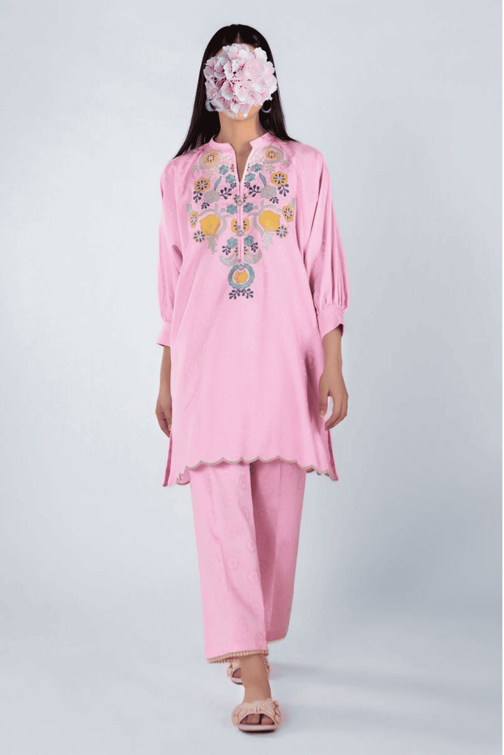 Embroidered | Cotton Satin Jacquard | Kurta