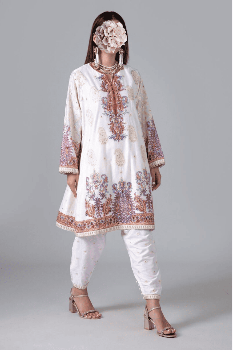 Embroidered | Cotton Net | Kurta