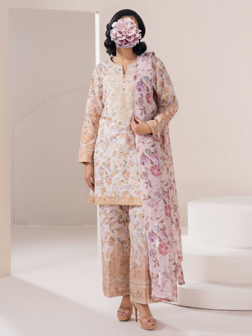 3 Piece Lawn Suit-Embroidered (Pret)