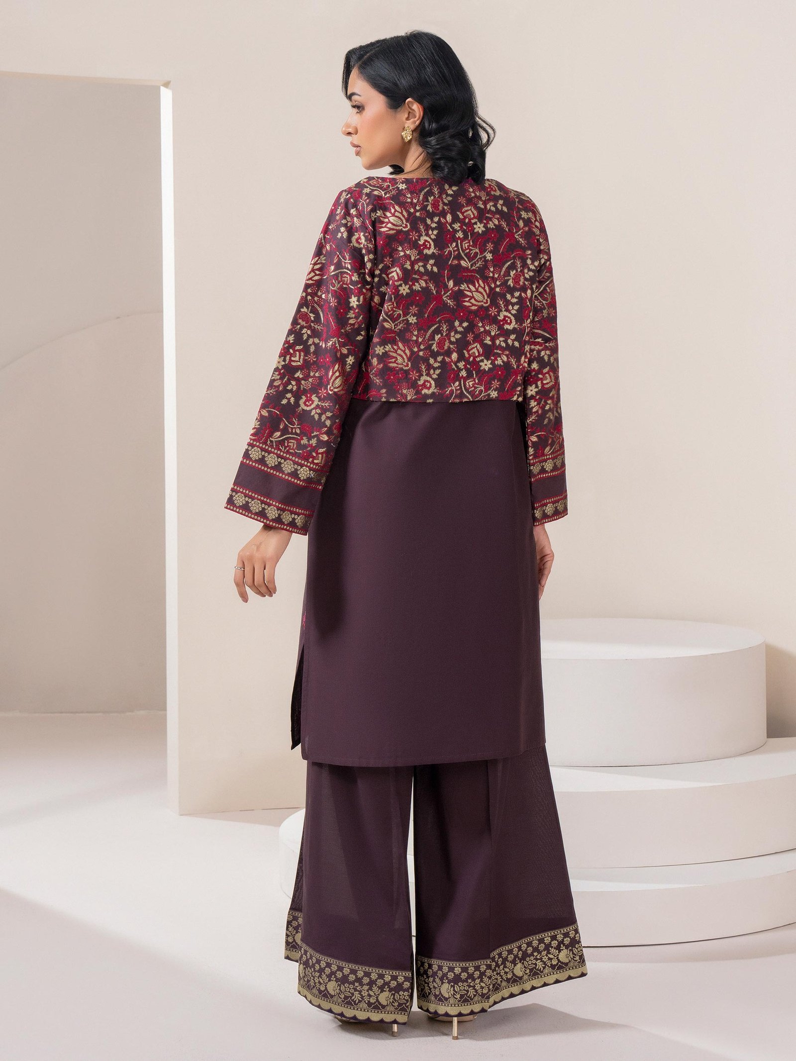 2 Piece Jacquard Suit-Embroidered (Pret) view 5